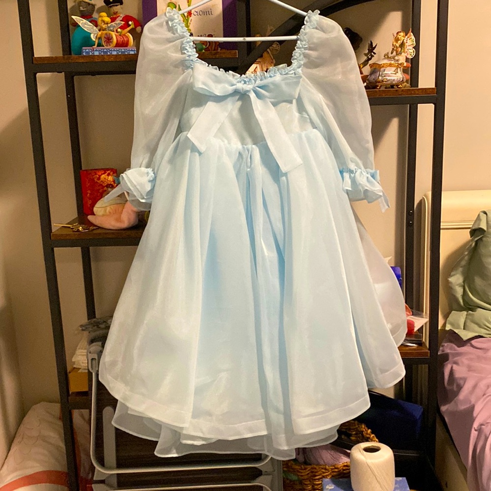 Selkie Shabby Chic Puff Dress in Waterbaby